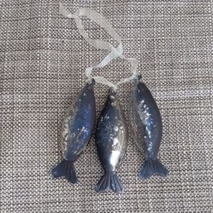 Distressed fish ornaments